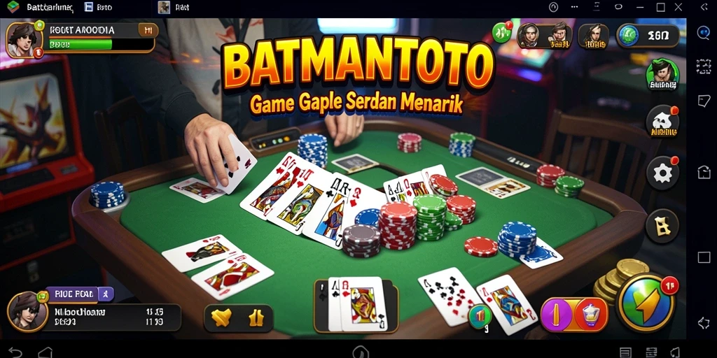 Tampilan menarik dari gameplay Gaple di BATMANTOTO.