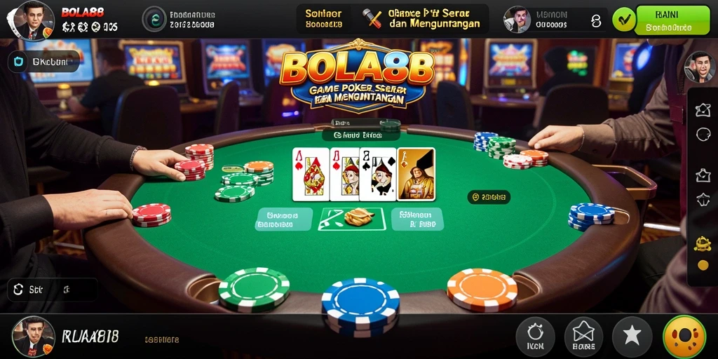 Tampilan menarik dari gameplay Poker di BOLA88.