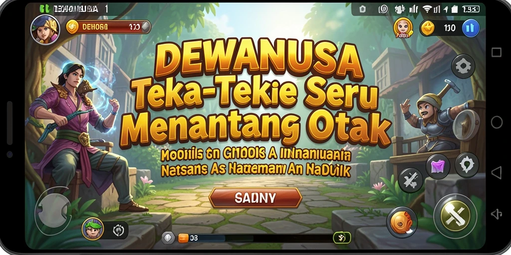 Screenshot gameplay DEWANUSA menampilkan tantangan teka-teki yang seru.