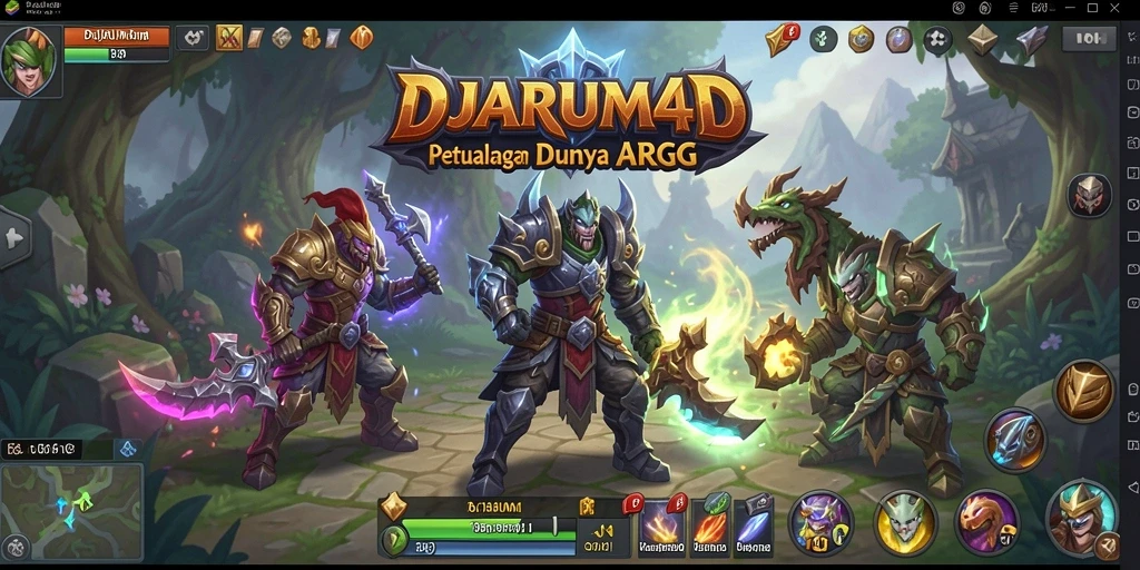 Tangkapan layar gameplay DJARUM4D menampilkan aksi pertempuran yang mendebarkan.