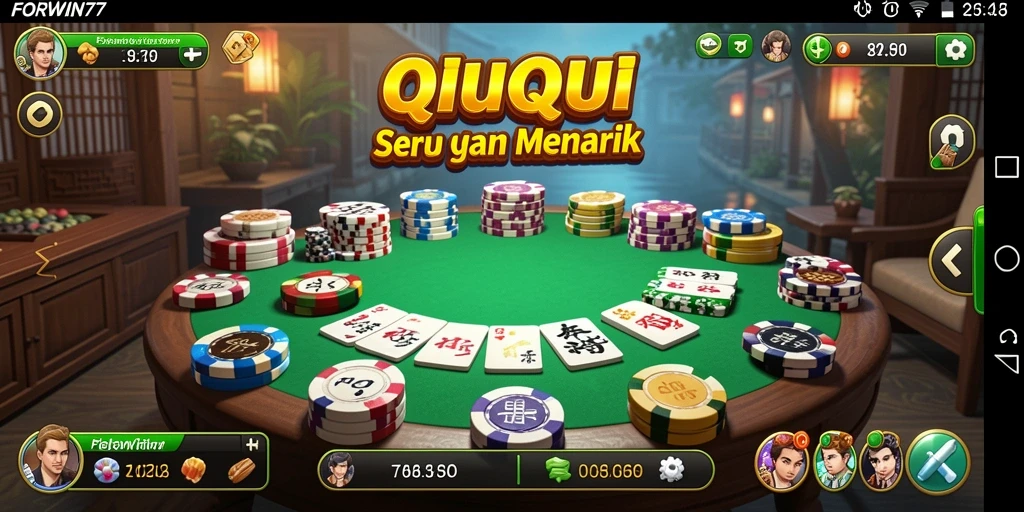 Tampilan permainan QiuQiu yang menegangkan di FORWIN77.