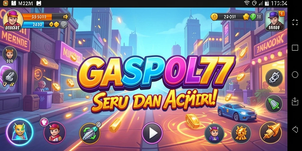 Tampilan gameplay seru dan menantang dalam GASPOL77.