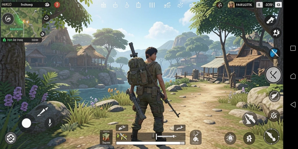 Tampilan gameplay HAIKUOTK yang menakjubkan dalam dunia terbuka.