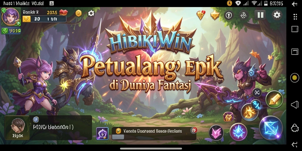 Tampilan menarik dan aksi seru dalam gameplay RPG HIBIKIWIN.
