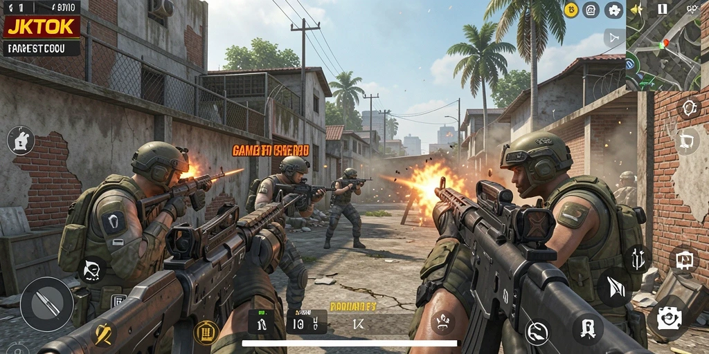 Gameplay intens dengan aksi tembak-menembak yang seru