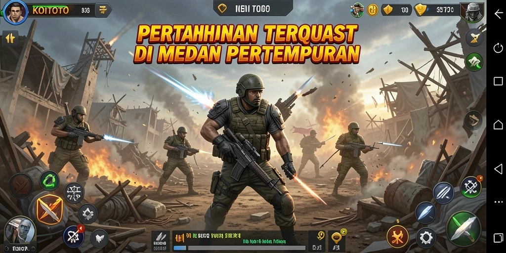 Gameplay seru dan menegangkan di KOITOTO saat melawan musuh.