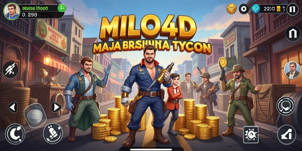 Tampilan gameplay <strong>MILO4D</strong> yang menampilkan strategi bisnis yang mendebarkan.