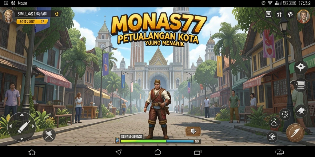 Tampilan screenshot utama MONAS77 menunjukkan grafis simulasinya yang menakjubkan.