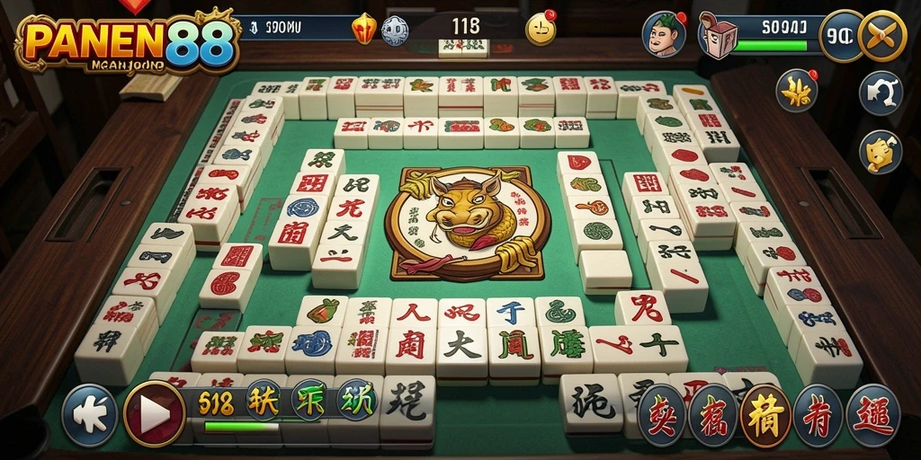 Screenshot PANEN88 menampilkan gameplay Mahjong yang menyenangkan dan interaktif.