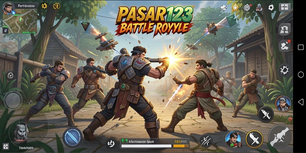Tampilan menegangkan dalam pertempuran Battle Royale PASAR123.