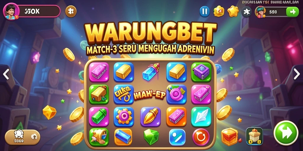 Tampilan gameplay seru dan penuh warna dari WARUNGBET yang menantang.