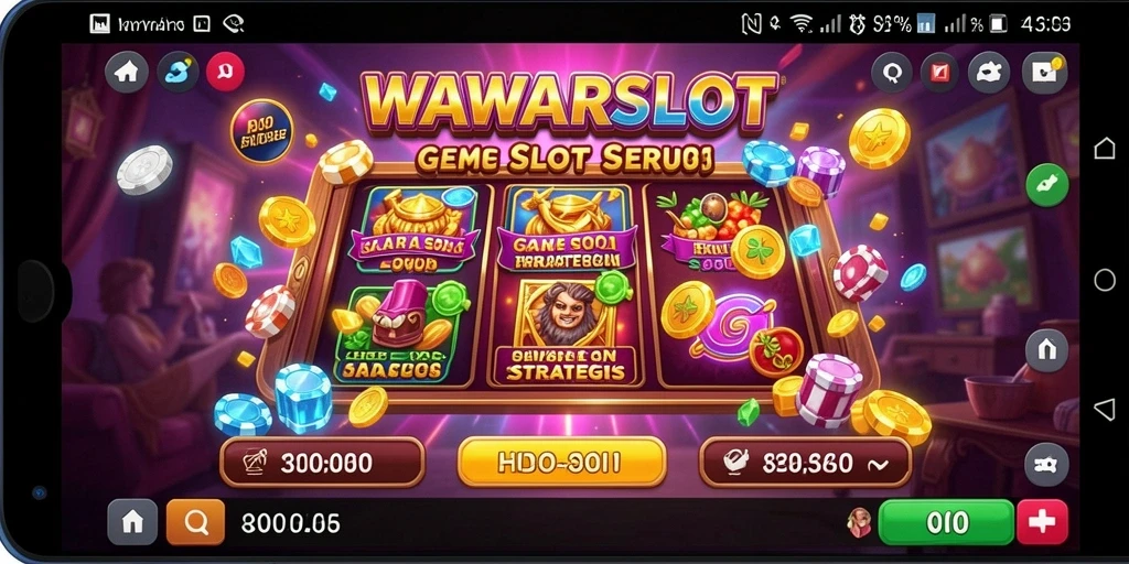Tampilan gameplay seru dalam WAWARSLOT dengan berbagai tema slot.