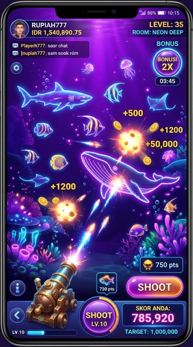 Tampilan aplikasi rupiah777 di perangkat Android.